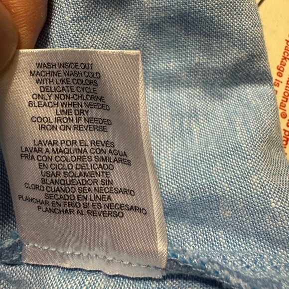 Lands End Linen Split Neck Tunic Size L - Picture 9 of 11